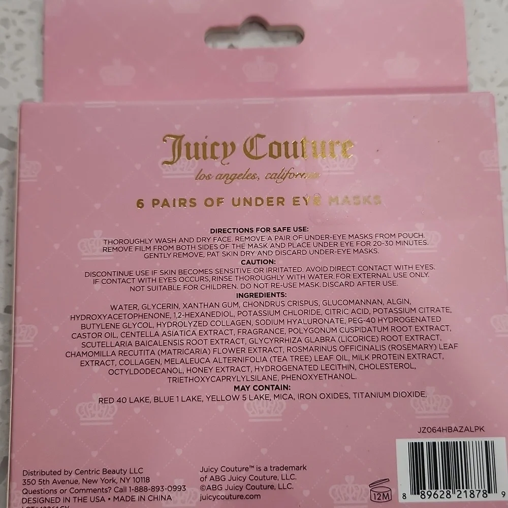 🌸▪️Juicy Couture▪️ 6 Pairs Of  Under Eye Honey + Collagen Masks